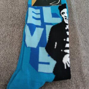 BLUE ELVIS PRESLEY CREW SOCKS ONE SIZE
